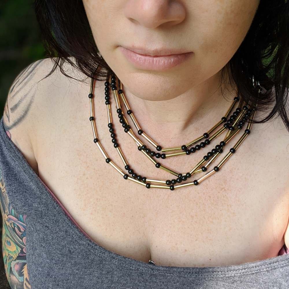 Fun & flirty multi strand beaded necklace